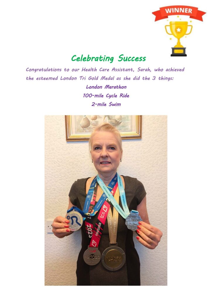 sarah celebrating success poster